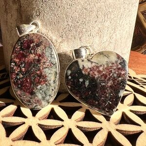 Eudialyte Pendants-925 Sterling Silver